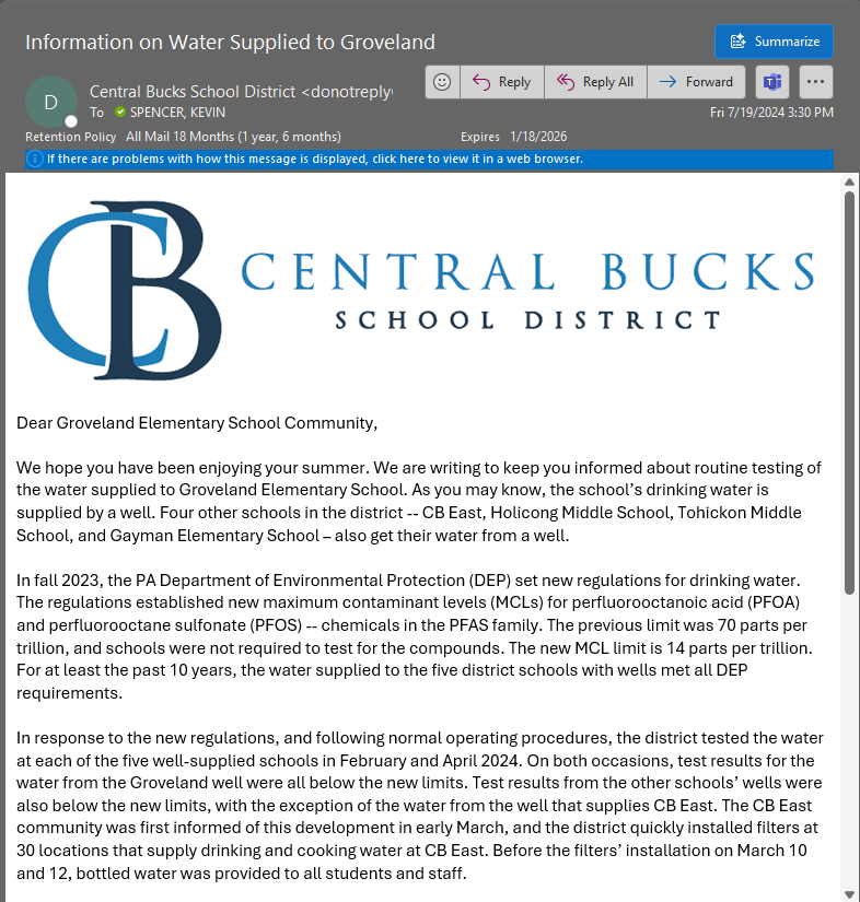 Groveland July Email